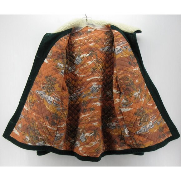 Faherty Jacket XL Corduroy Barn Chore Coat Muriel Fleece Collar - Picture 10 of 12